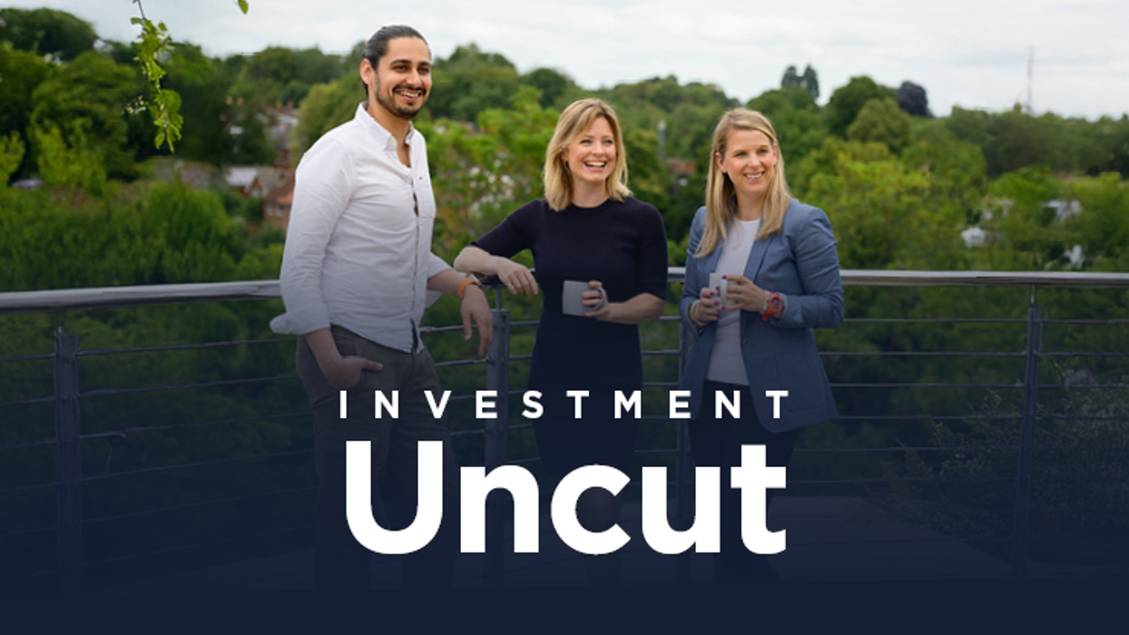 Investment Uncut Season 7 hosts on dark blue background