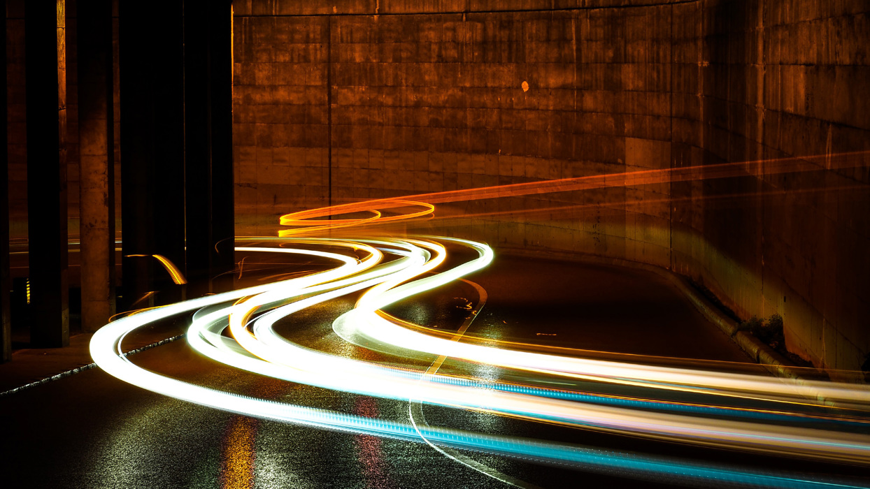 Long exposure car lights