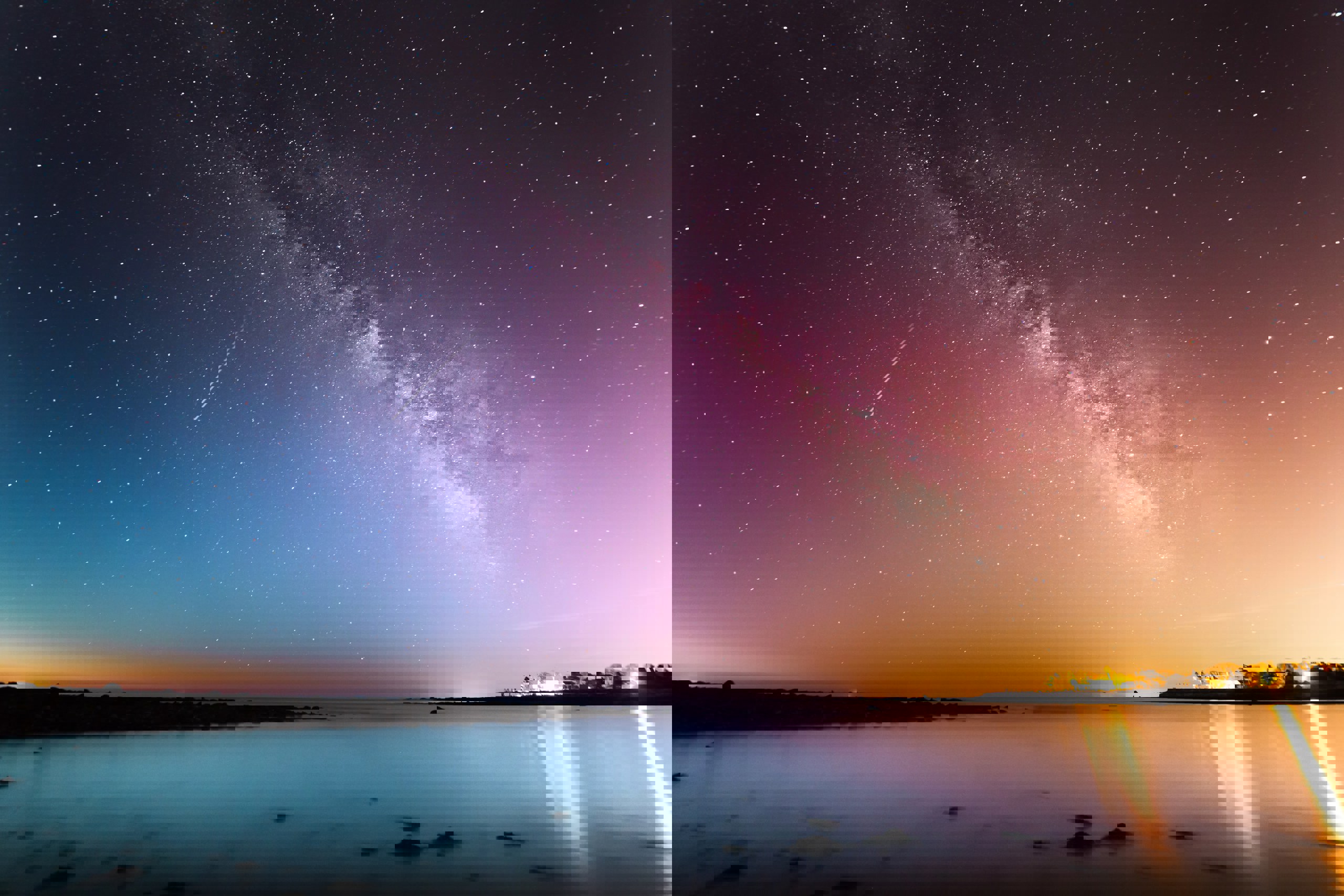 Shooting star in a starry night sky